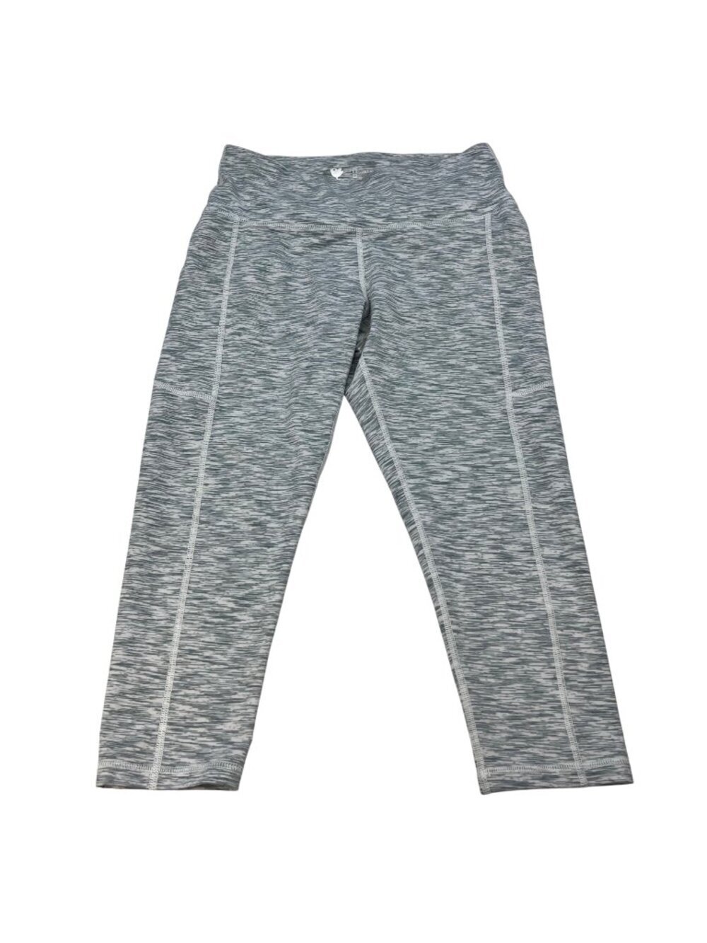 Luga Women’s Cropped Leggings Gray/White Space Dye Size Medium Pockets